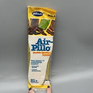 Vintage 1985 Dr Scholl's Air-Pillo Double Comfort Insoles Pair Men's‎ Size 8 NWT